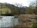 SK1273 : River Wye, looking upstream by Andrew Hill