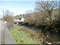 Pipe bridge across the Sirhowy