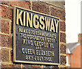 J2968 : "Kingsway" plaque, Dunmurry by Albert Bridge