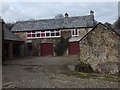 Buildings and yard used by staff at Lanhydrock House 