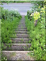 Steps down from the towpath to Simpson Road