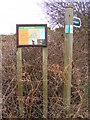 Footpath sign & Aldringham Walks Map