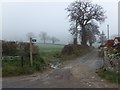 Public footpath along Garden Spot Lane