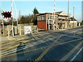 Level crossing and signal box at Dodworth Station