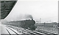 Wintry scene at Stratford, with Down Southend train