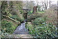 Midge Brook with sluicegate at The Mill, Mill Lane, Somerford Booths