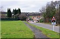 Walton Road looking towards the railway level crossing, Hartlebury