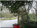 Sign for coast path Llanina