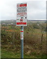 Notices at a path junction, Forgeside