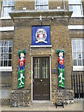 TQ7569 : Decorative carvings on the Admiral's Offices, The Historic Dockyard, Chatham by Marathon