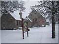 Rothiemurchus Visitor Centre in snow