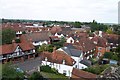 Rooftop view of Church Street and the Old Five Bells, Burnham, Buckinghamshire