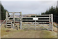 NO0764 : Gate and stile to Calamanach Wood by Jim Barton