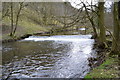 SK1673 : Weir on the River Wye - Millers Dale by Neil Theasby