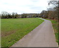 Footpath and cycleway alongside playing fields, Bettws, Newport