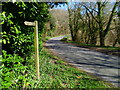 Footpath sign on Binsted Lane