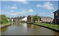 Canal and housing at Rode Heath, Cheshire