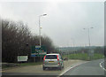 Slip road from A3 south at Stag Hill