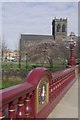 Paisley Abbey from Abbey Bridge