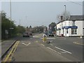 Mini-roundabout on the A458, Cross Houses