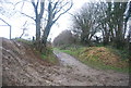 SY4393 : Byway junction, Quarry Cross (looking along North Lane) by N Chadwick