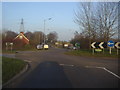 Roundabout entering Borough Green on the A25