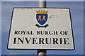 Inverurie town boundary sign