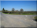 Lane junction south of Grazeley Manor