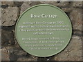 SJ1258 : Plaque on Rose Cottage, Ruthin by M J Richardson