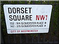 Street sign, Dorset Square NW1