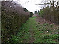 Path between houses and gardens,  Sale Green