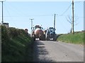 J1739 : Agricultural traffic jam on Fernhill Road by Eric Jones