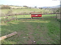 View of sheep pastures near Blaen-Camlais-fawr