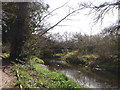 The B4089 road bridge over the R.Arrow,  just visible