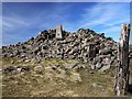 NT9419 : Summit cairn Hedgehope Hill by Andrew Curtis