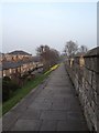 Inside and on top of the wall, walking towards Victoria Bar (York)