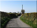 The angular southern end of Knock Road