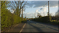 The B5212 approaching its junction with the A57