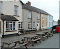 Picnic benches, Railway Terrace, Llandovery