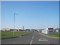 Road into industrial estate at Amble