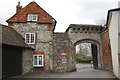 Gate at west end of De Vaux Place