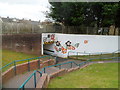 Floral entrance to an A4106 underpass, Porthcawl