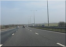 SD5501 : M6 motorway at the footpath subway by Peter Whatley