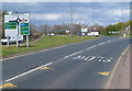 A38 approaches the A40 roundabout, Gloucester