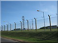 Perimeter fencing for RAF Boulmer next to the B1339