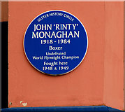 J3170 : Rinty Monaghan plaque, Belfast by Albert Bridge