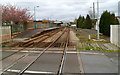 Llanelli railway station viewed from Glanmor Road level crossing