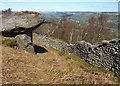 SE1563 : Rock and wall, Nought Moor by Derek Harper