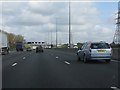 Power lines cross the M1 near Redbourn