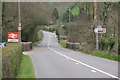 Lapford Station sign from the main road .